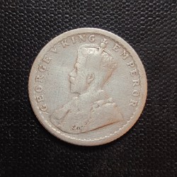 British India silver coin George V 1/4 Rupees Year 1918 Condition as image. Same and similar piece available