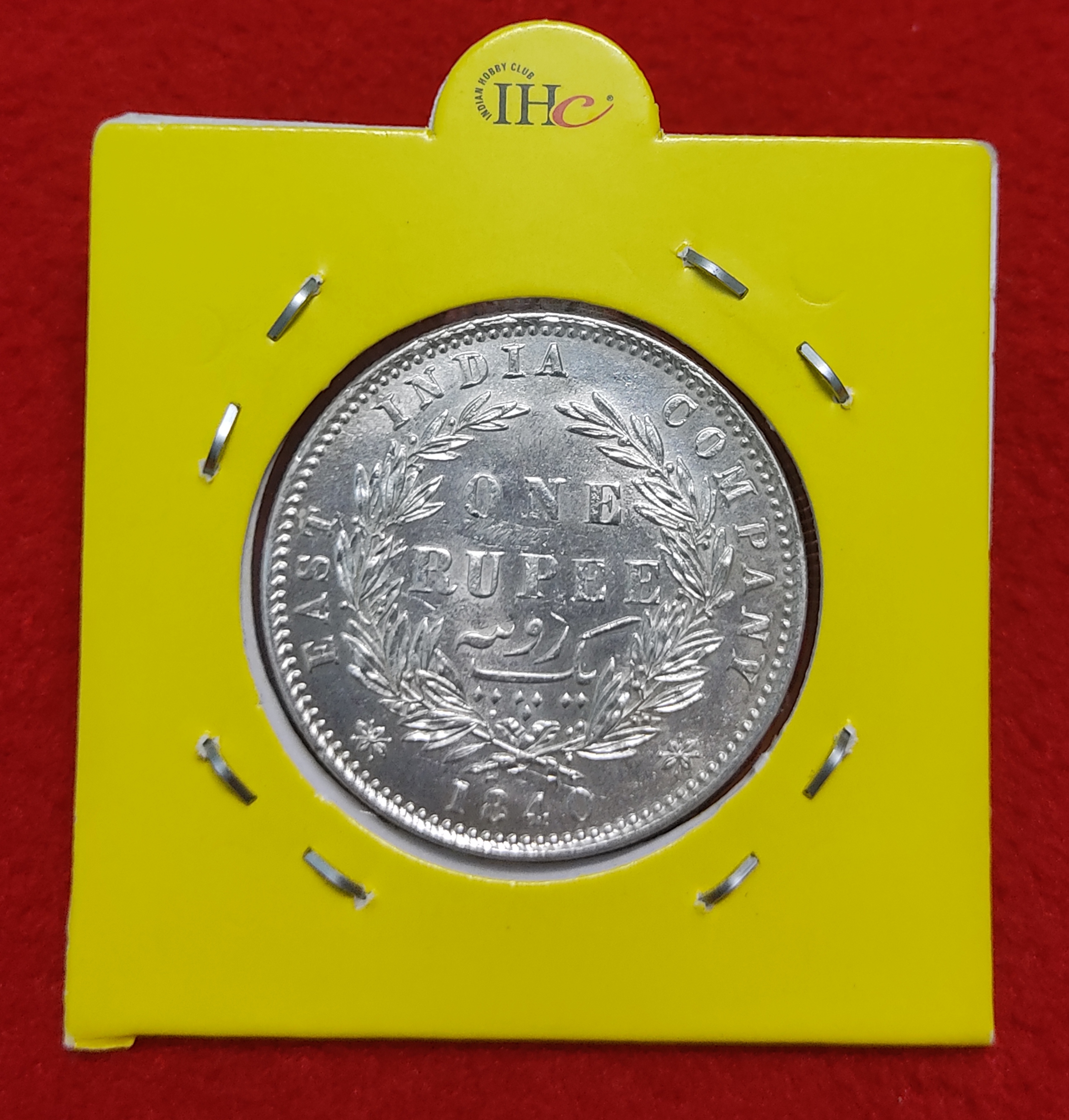One Rupee Silver Coin Victoria Queen Divided Legend 1840
