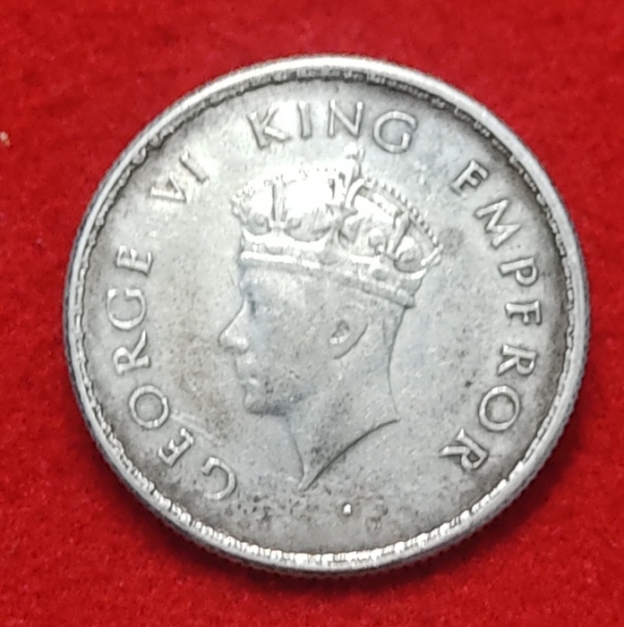 Half Rupee Silver Coin George V 1939