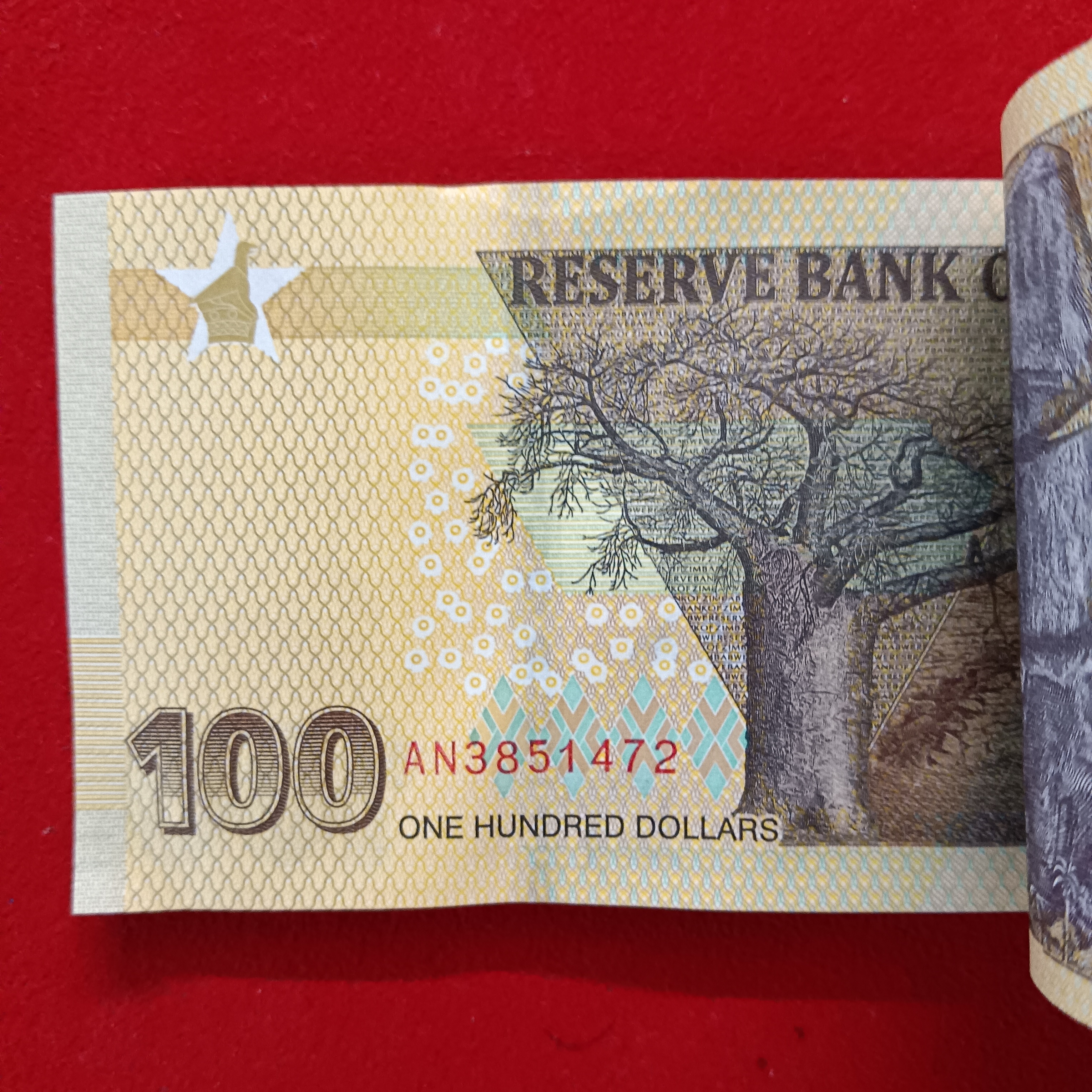 100 One Hundred Dollars Old Issue Serial Bundle Reserve Bank Of Zimbabwe Gem Bunc Condition