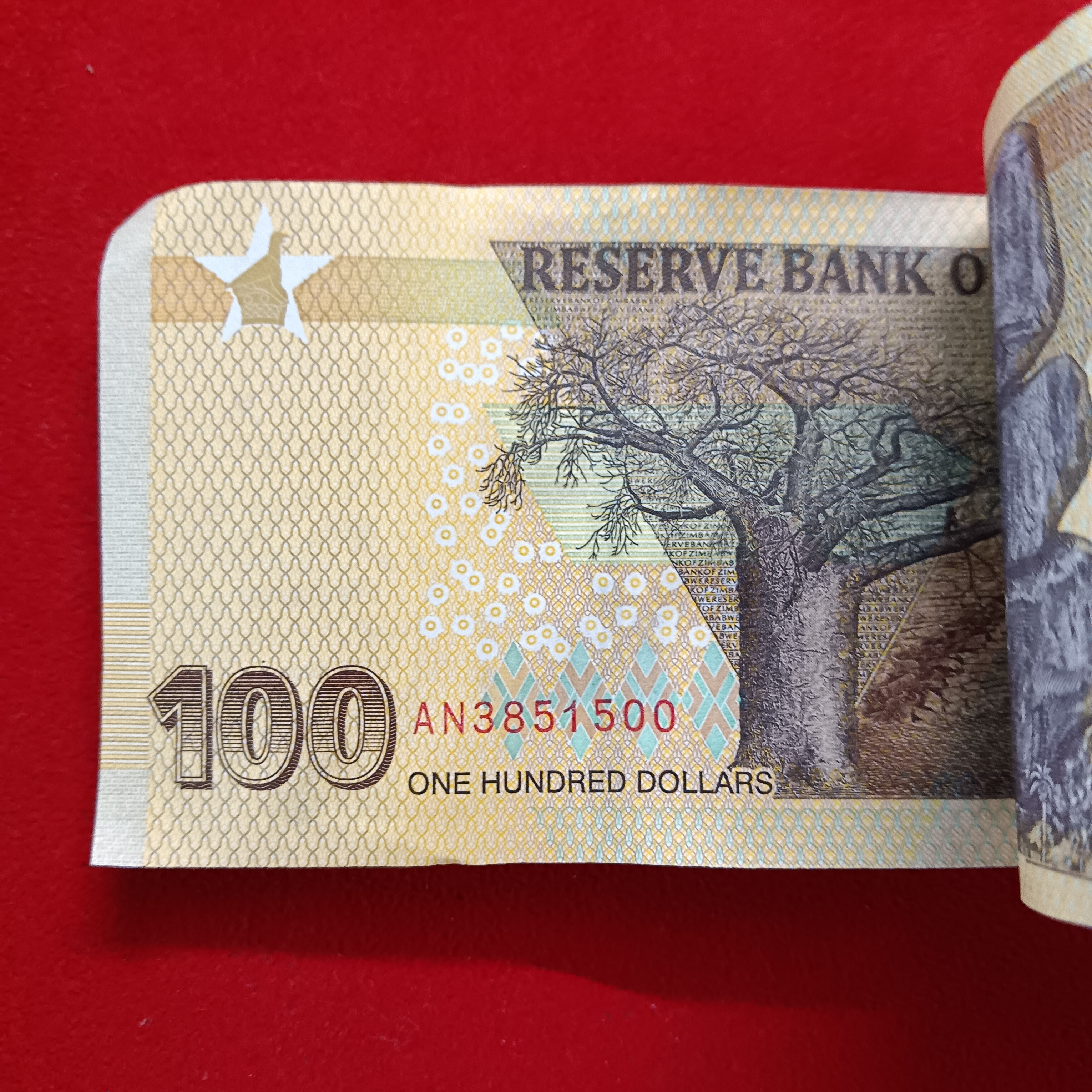 100 One Hundred Dollars Old Issue Serial Bundle Reserve Bank Of Zimbabwe Gem Bunc Condition