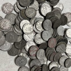 1947 One rupee nickel 10 pcs Lot British India