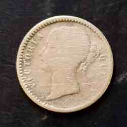 East india company Victoria queen Denominaton 1/4₹ Year 1840 Same and similar piece available