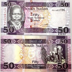 South Sudan 50 Pounds Issue World Banknote Ending 786 Series