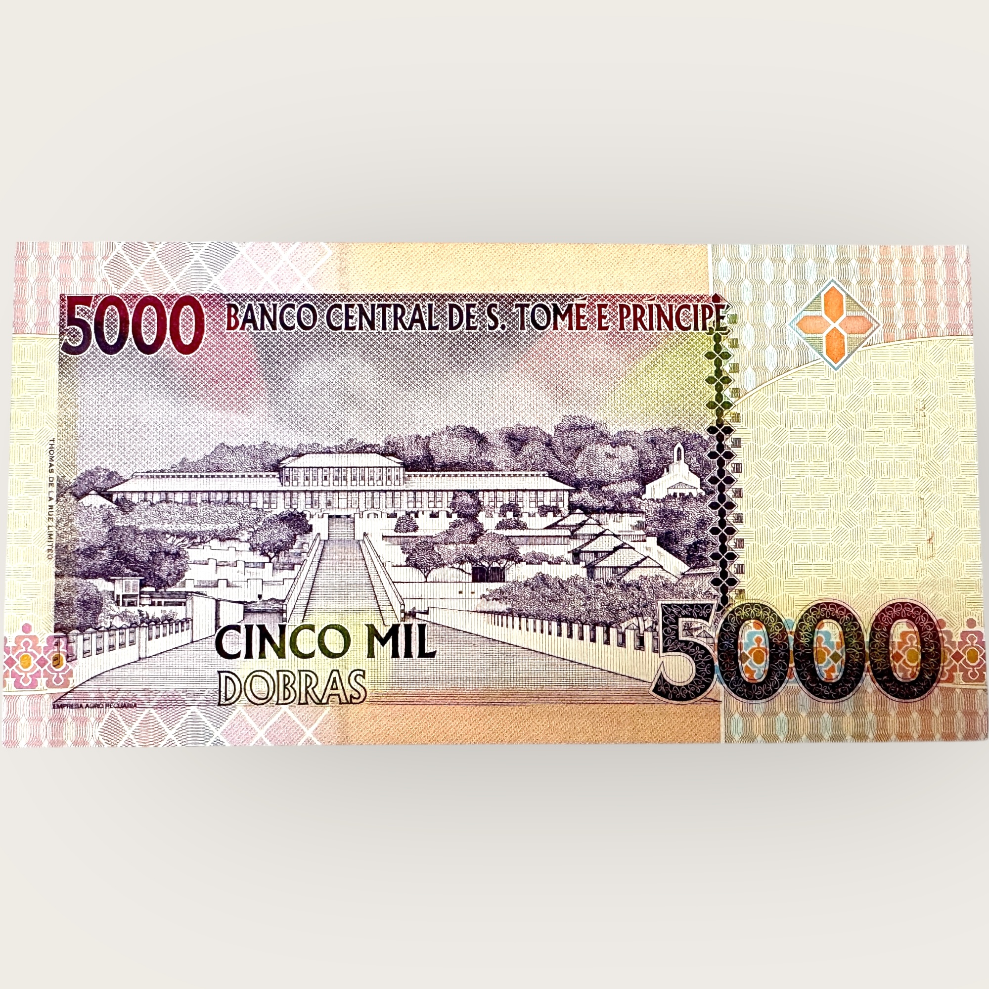 Saint Thomas 5000 Dobras World Banknote Ending 786 Series Unique and Rare