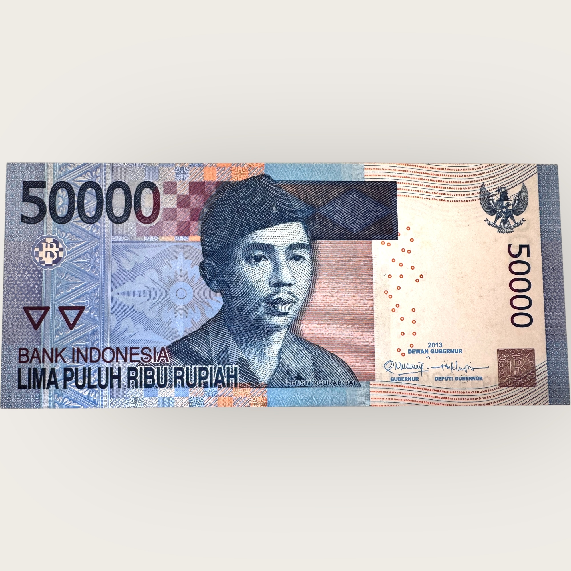Indonesia 50000 Rupiah Low Serial 2013 Issue Gem UNC 999999 Unique and Rare