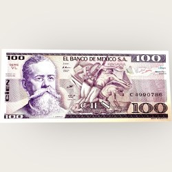 Mexico 100 Pesos Vintage Issue World Banknote Ending 786 Series