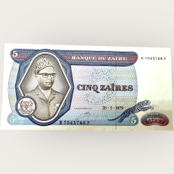 Zaire 5 Dollars 1979 Issue World Banknote Ending 786 Series Unique and Rare