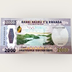 Rwanda 2000 Francs World Banknote Ending 786 Series Unique and Rare