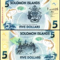 Solomon Islands 5 Dollars World Banknote 2019 ND P38a2 UNC Polymer UNC Unique and rare