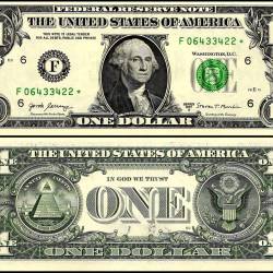 USA 1 Dollar Issue UNC Unique World Banknote Collection Unique And Rare Star Replacement Issue