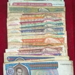 24 Different Zaire All Different Denomination Rare (24 Note Set )