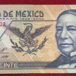 Mexico 20 Pesos Rare world Note # B-2