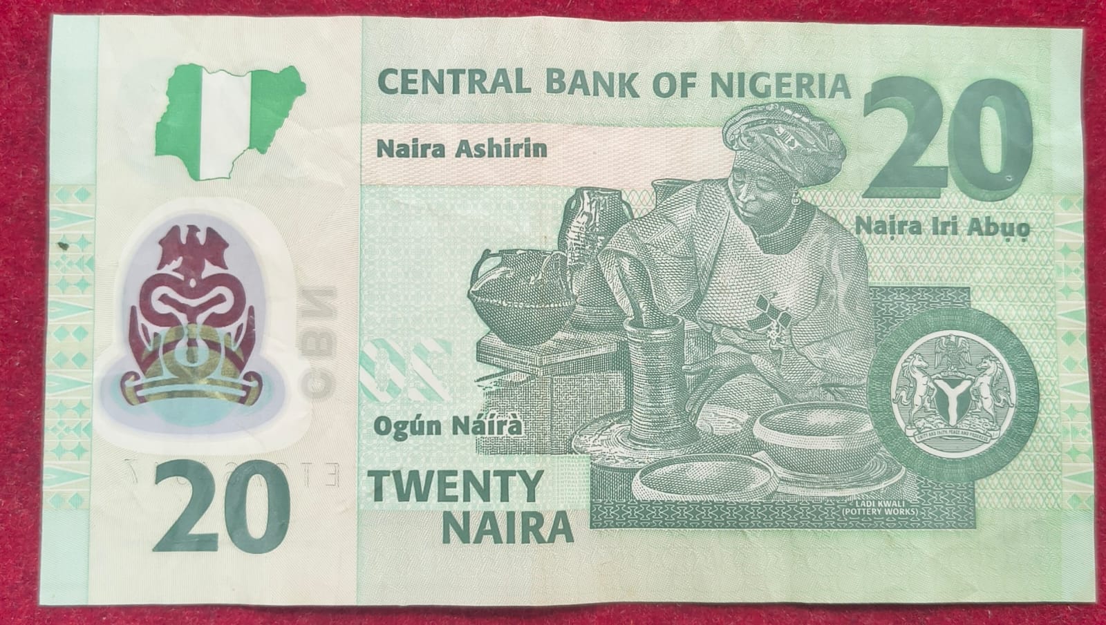 Nigeria 20 Naira Rare Note # B-2