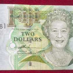 FIJI 2 Dollars Rare Note # B-2