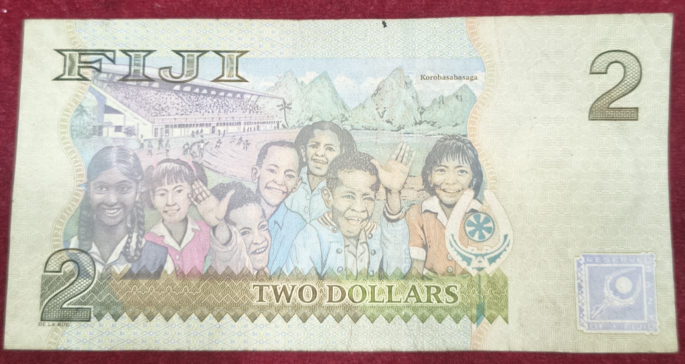 FIJI 2 Dollars Rare Note # B-2
