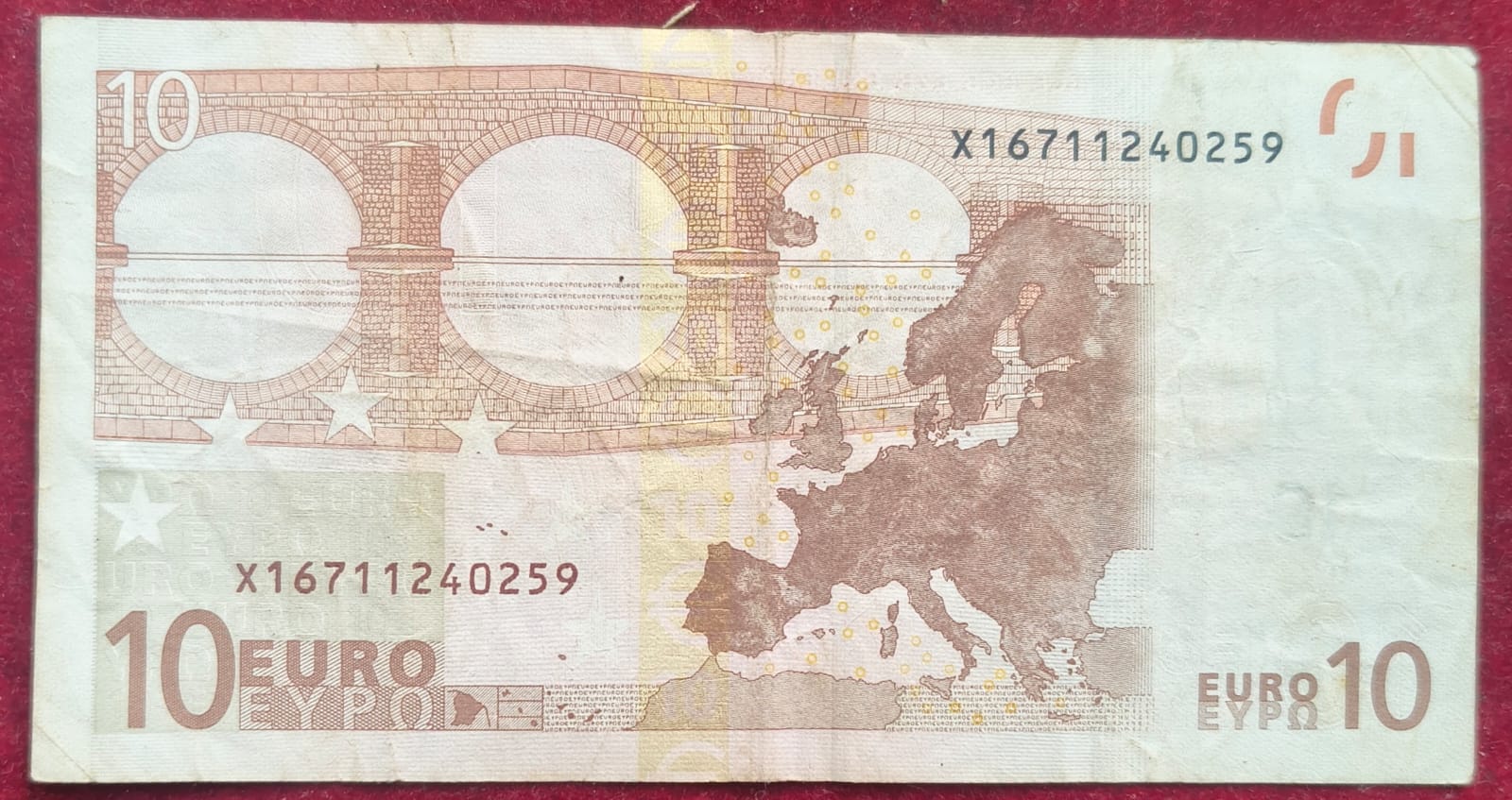 Zone euro 10 euros Rare Note # B-2
