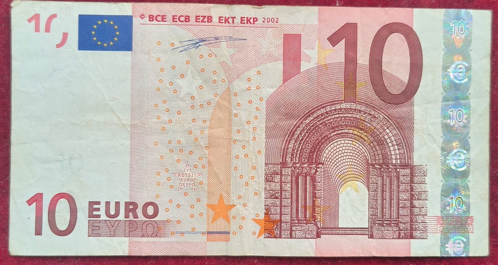 Zone euro 10 euros Rare Note # B-2