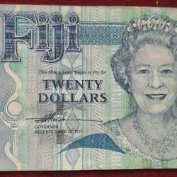 FIJI 20 Dollars Rare Note # B-2