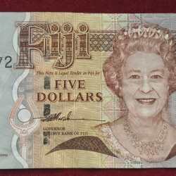 FIJI 5 Dollars Rare Note # B-2