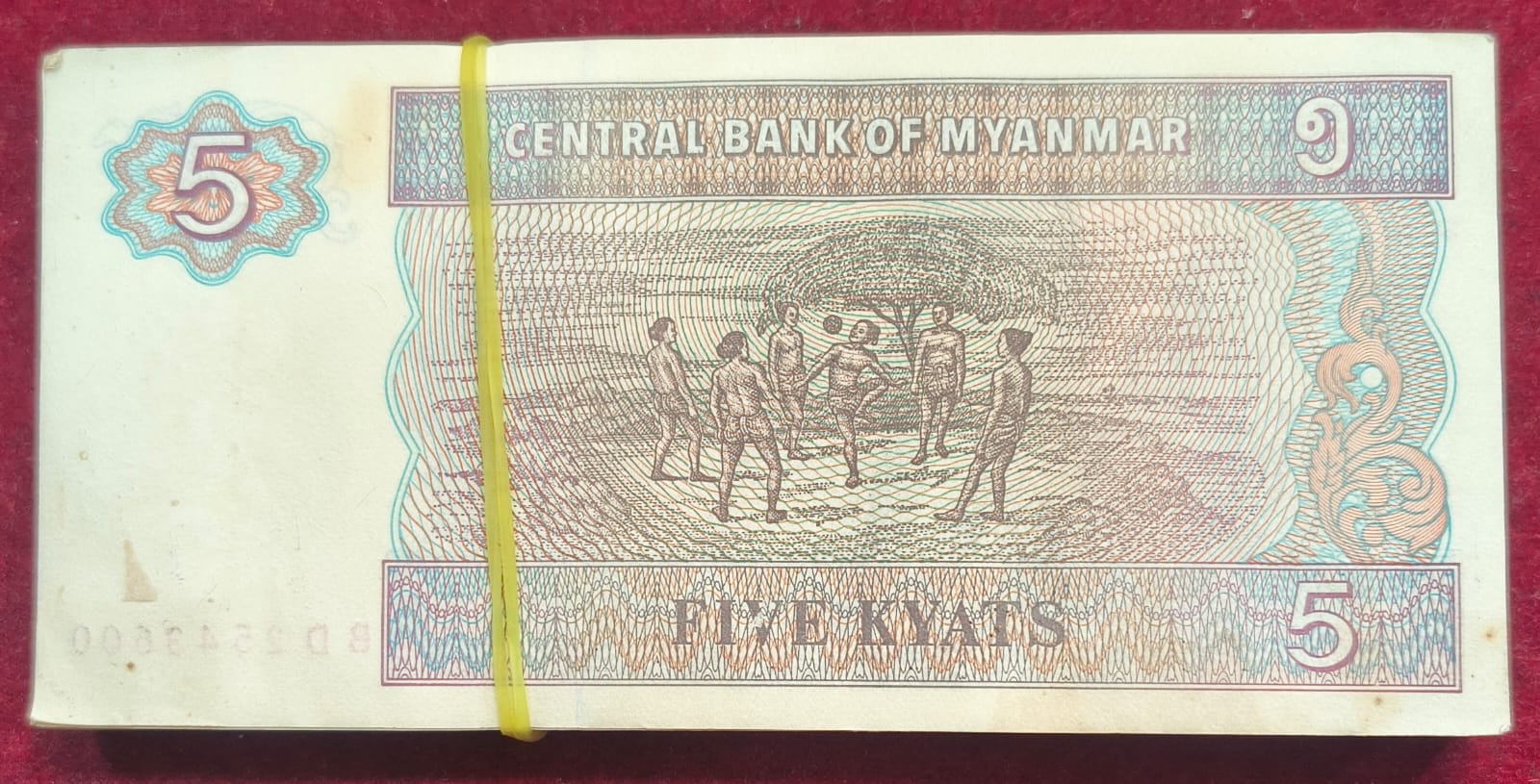 Mayanmar 5 Kyats Rare (100 Note ) Serial Packet