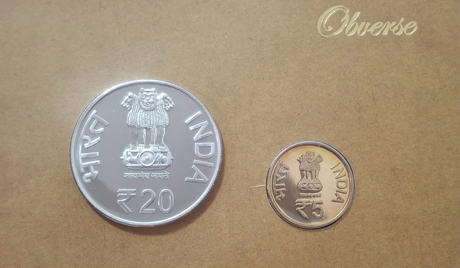 Acharya Tulsi Birth Centenary 2013 Rare Mumbai Mint 2 Coins (UNC Set)