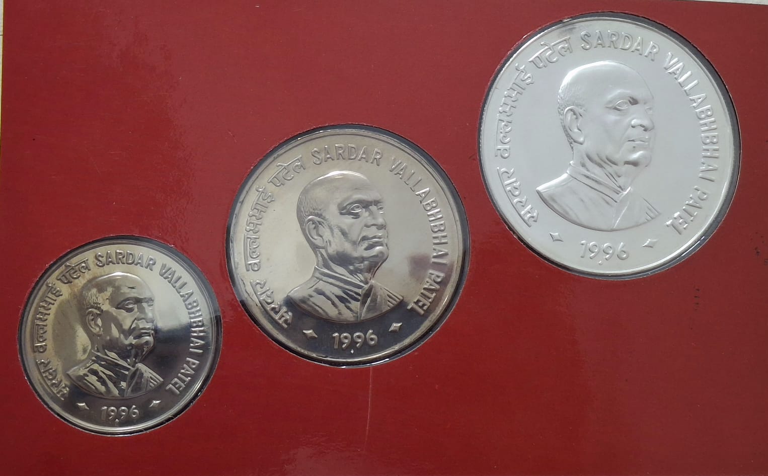 Sardar Vallabhbhai Patel 1996 Mumbai Mint Rare 3 Coins ( UNC Set)