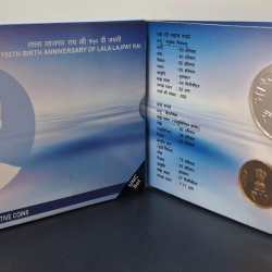 150TH Birth Anniversary of LALA Lajpat RAI Kolkata Mint Rare 2 Coins ( UNC Set)