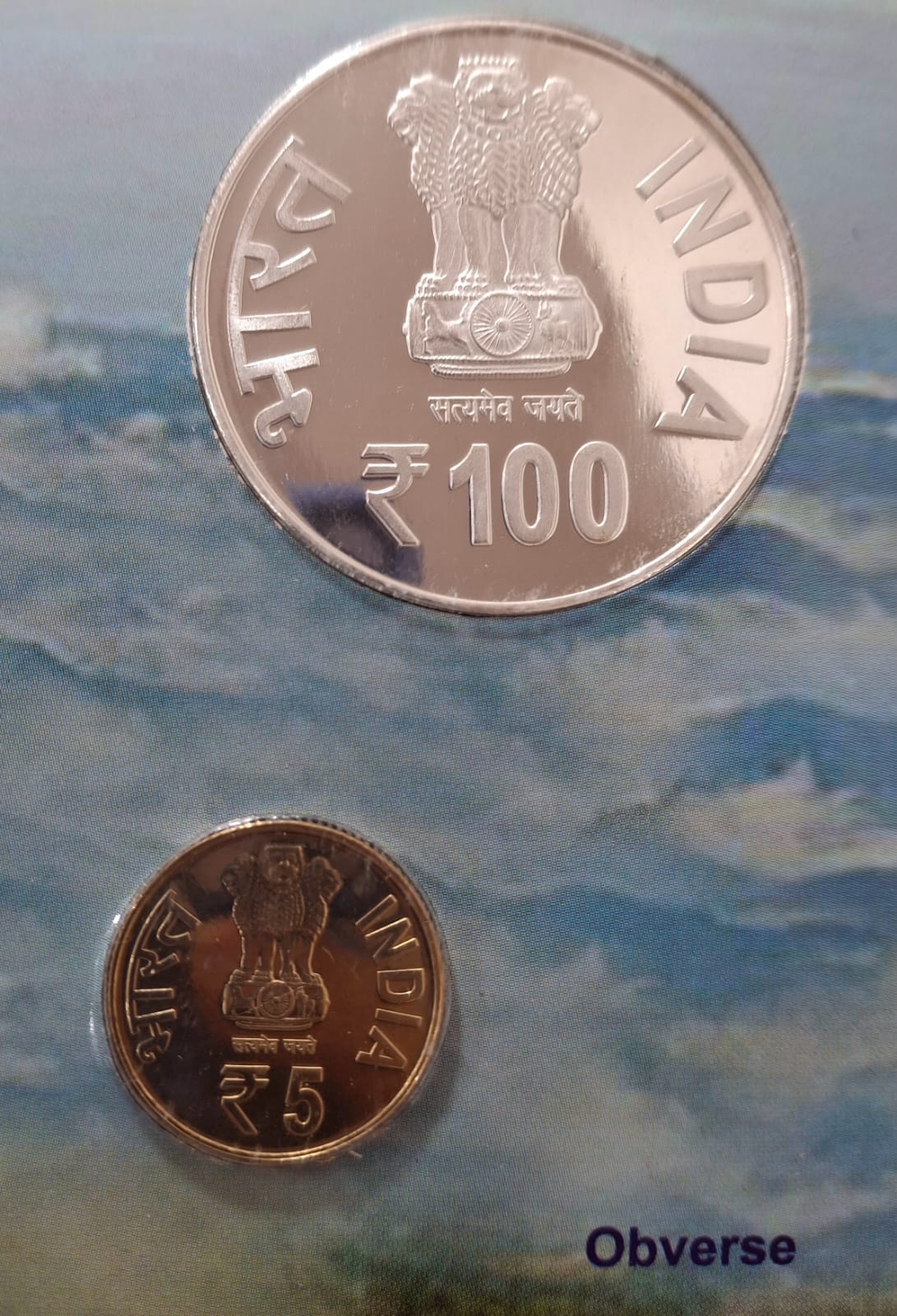 Birth Centenary of RANI Gaidinliu Kolkata Mint Rare 2 Coins ( UNC Set)