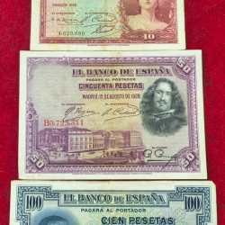 Espana 4 Different Denomination Rare ( 4 Note Set )