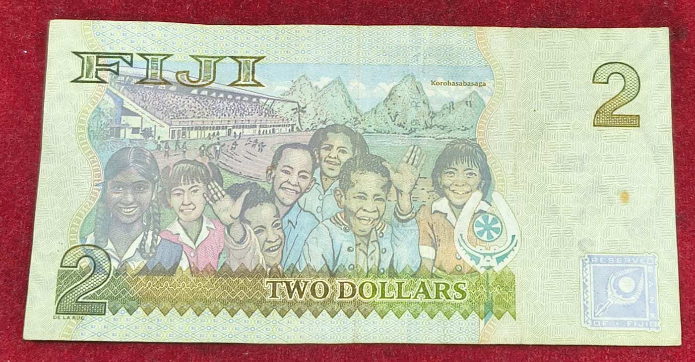 FIJI 2 Dollars Rare Note # B-2