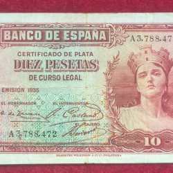 Spain 10 Pesetas Lowest Price Rare Note