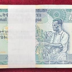 Ethiopia 5 BIRR Rare GEM UNC Serial Packet with Fancy Number Ending 786