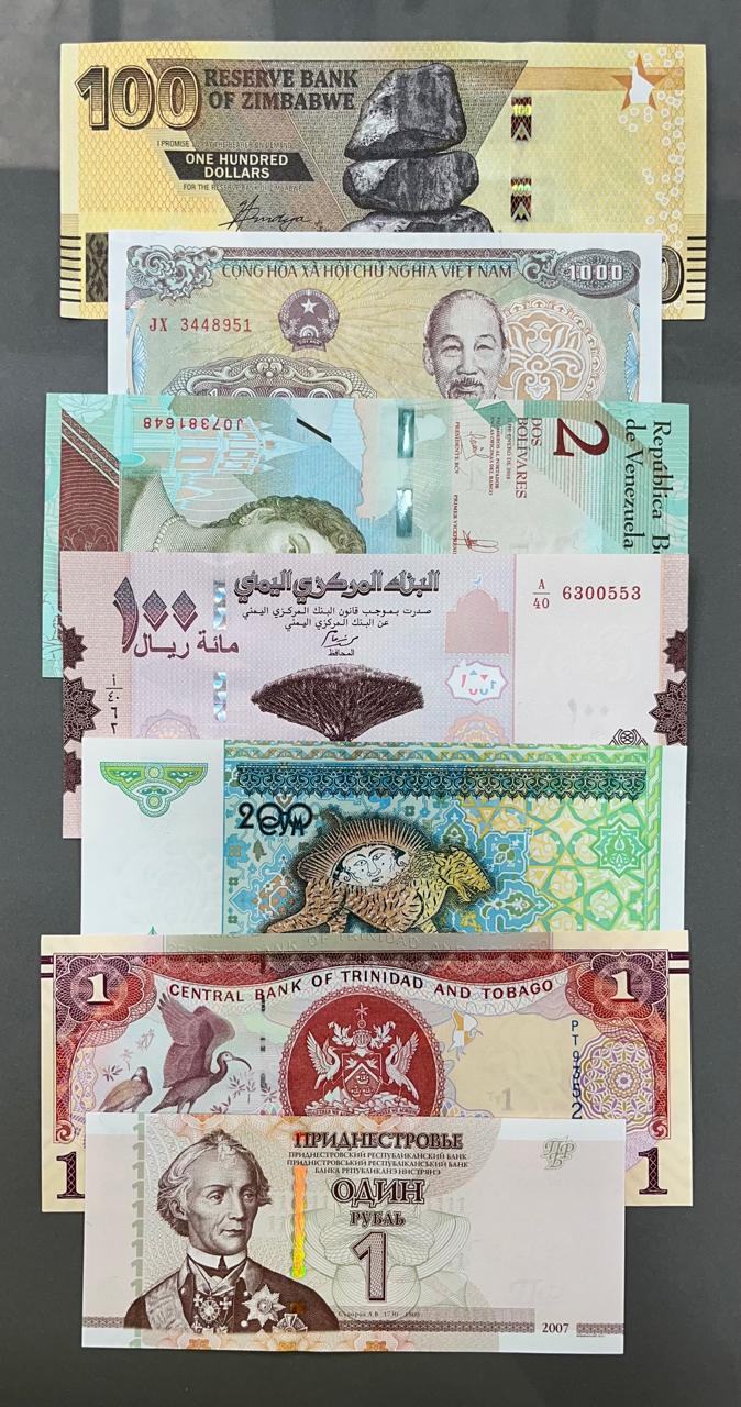 50 Different Countries Bank Notes GEM UNC ( SEE Description )