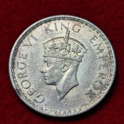 Half Rupee 1939 Coin George VI King Emperor Coin