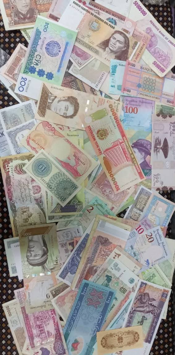 100 Different Countries Rare Bank Note Set Unc Condition