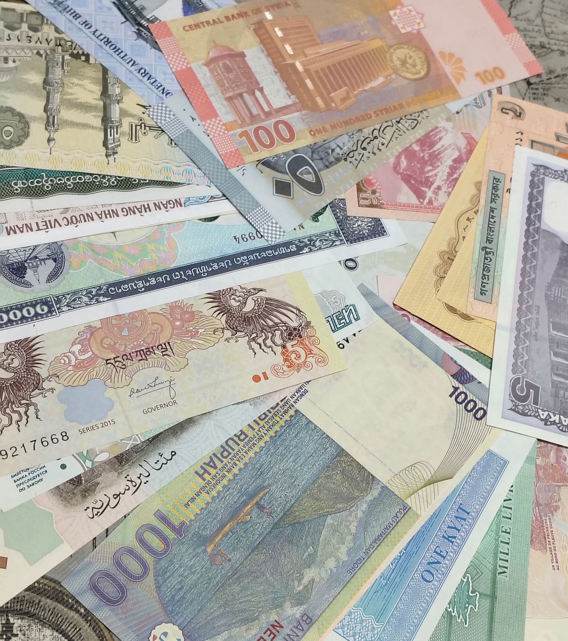 100 Different Countries Rare Bank Note Set Unc Condition