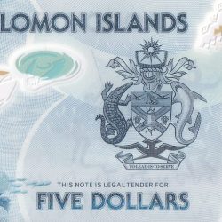 Polymer Note of Solomon Islands 5 Dollars Unc