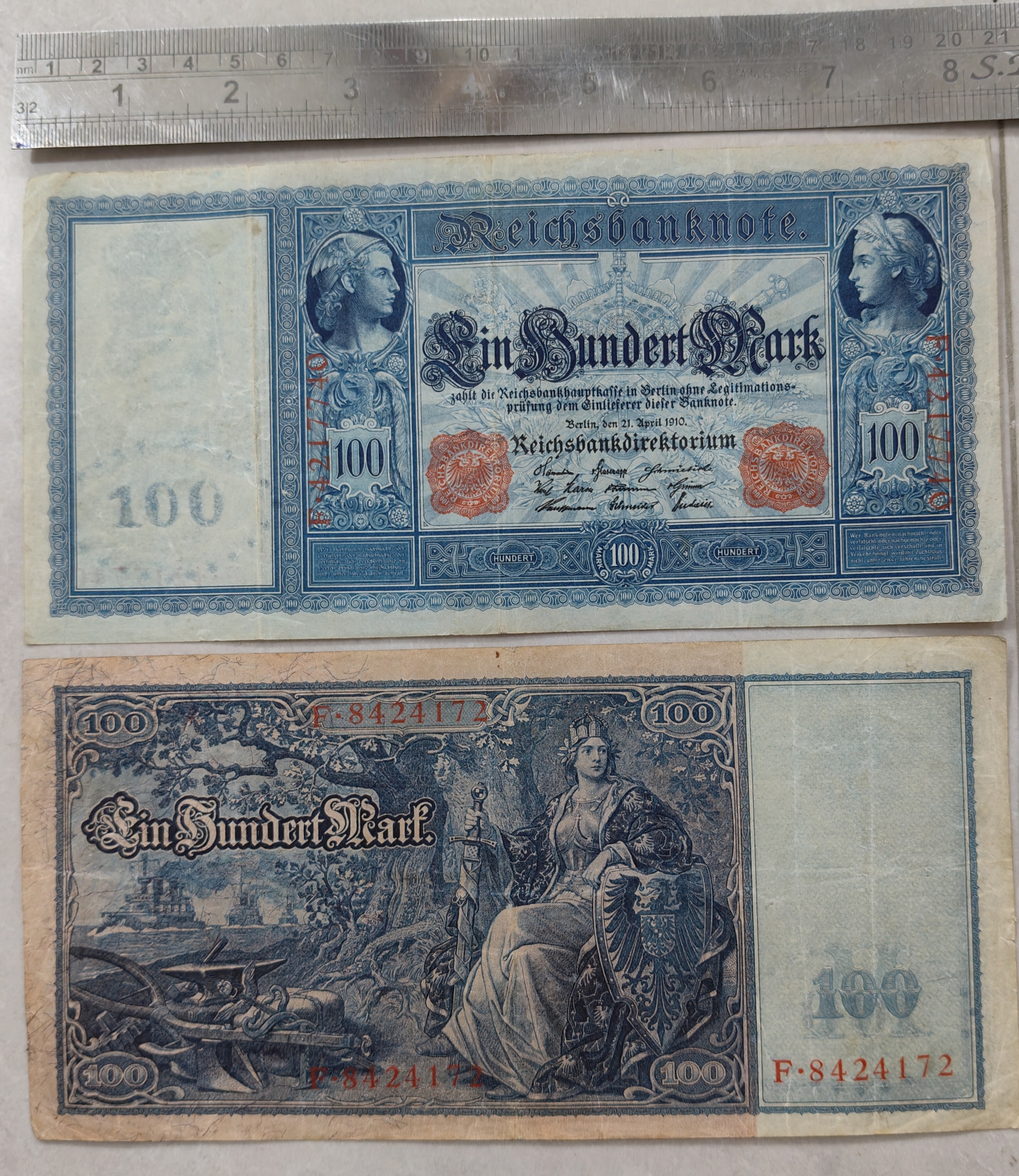 German 100 mark old ishu 1910 big size rare note lowest price