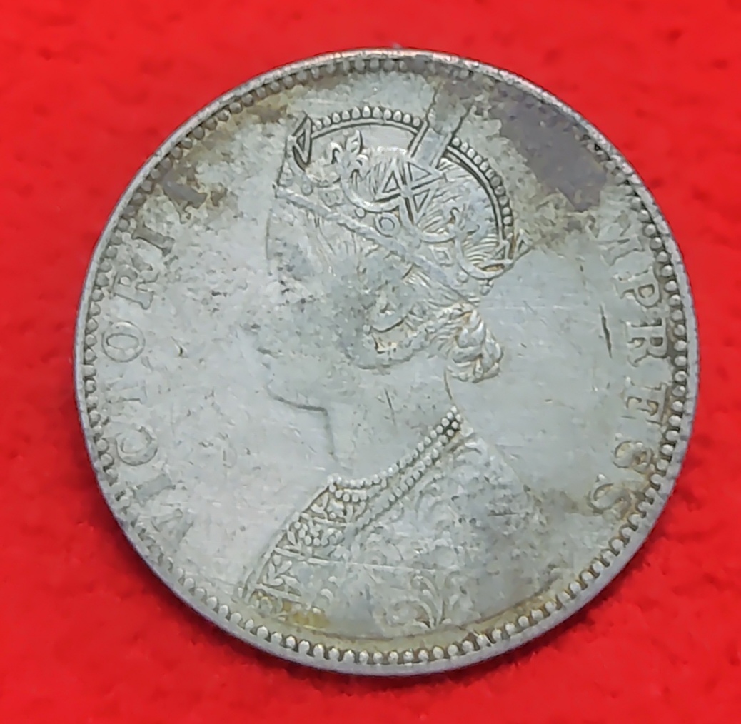 Rare One Rupee Coin Victoria Empress Year 1897 Bombay Mint