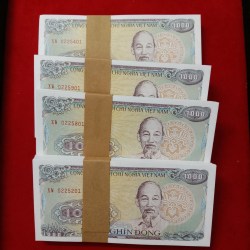 1000 DONG Full Bundle Rare Issue 1988 Year Republic Bank Of Vietnam