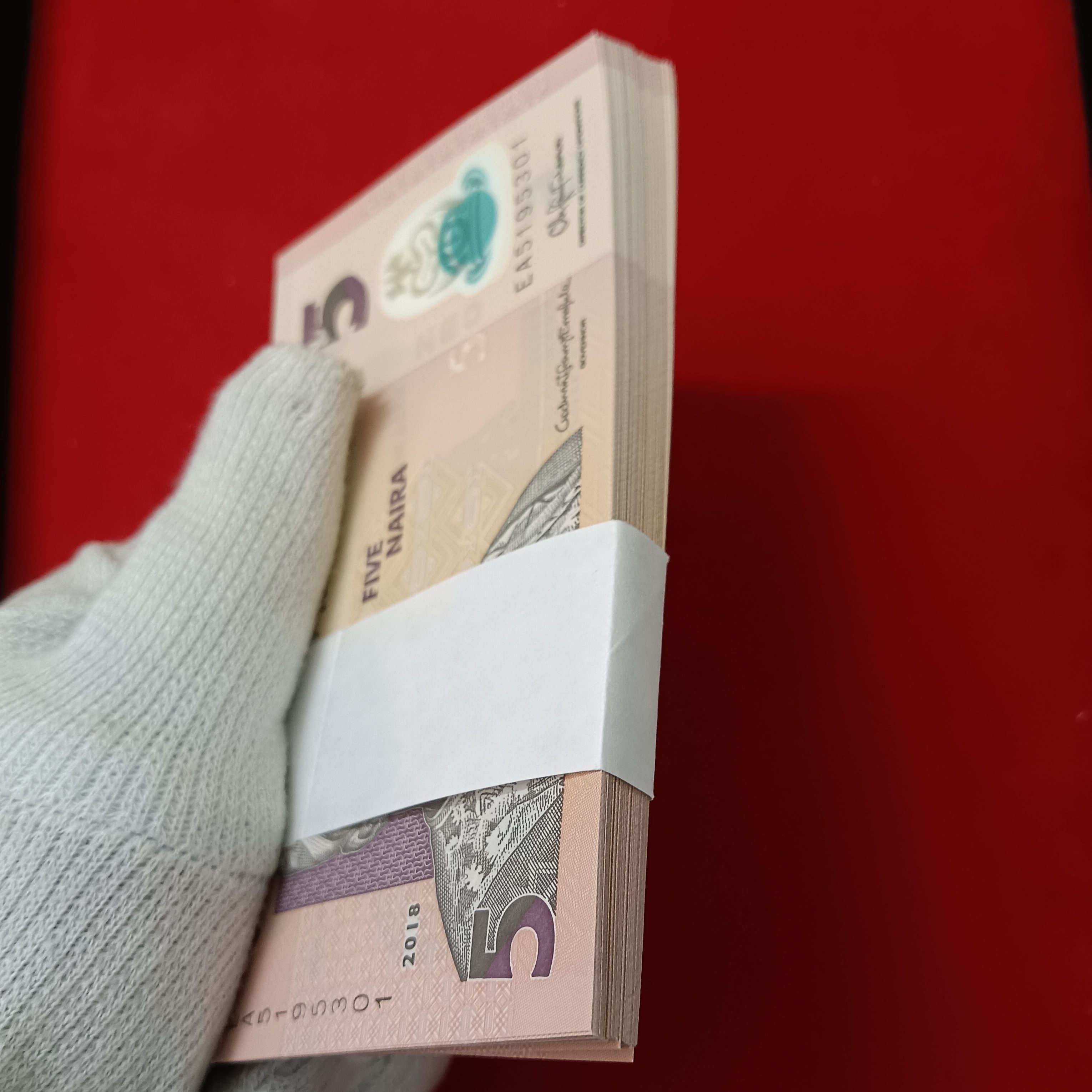 Five Naira Rare Full Polymer Bundle Gem Unc Condition Central Bank of Nigeria