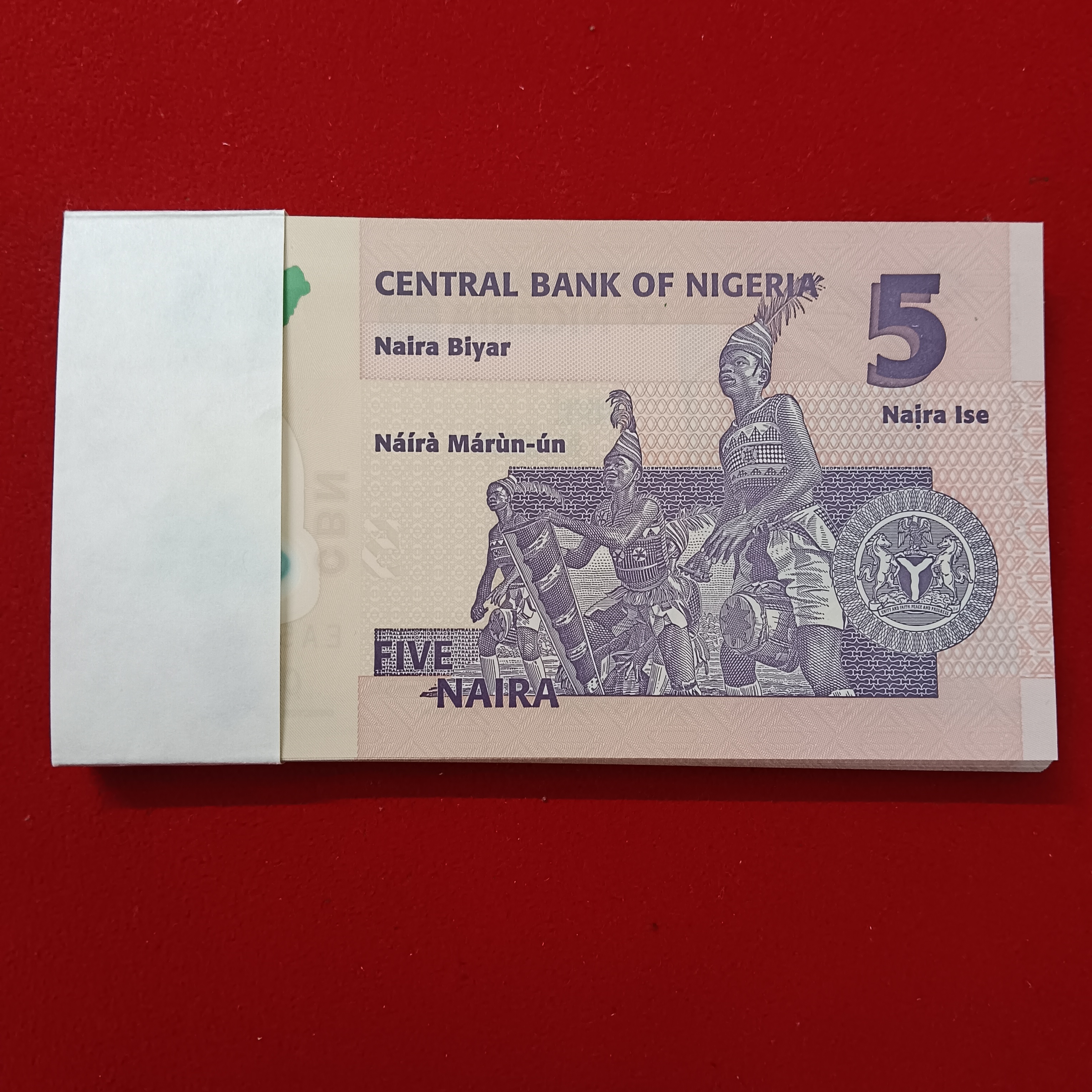 Five Naira Rare Full Polymer Bundle Gem Unc Condition Central Bank of Nigeria