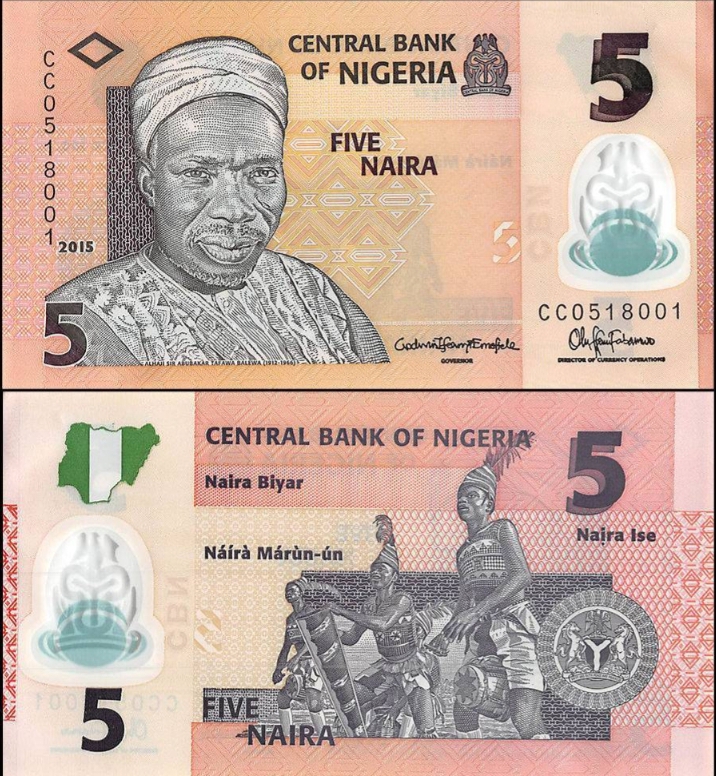 Five Naira Rare Full Polymer Bundle Gem Unc Condition Central Bank of Nigeria