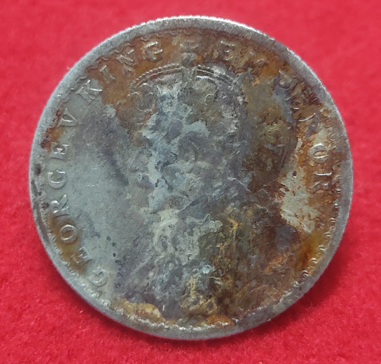Half Rupee Silver Coin George V 1926 Calcutta Mint
