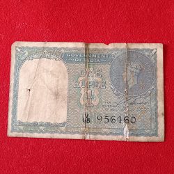 Rare Note One Rupee George Vi 1940 Year British India Note