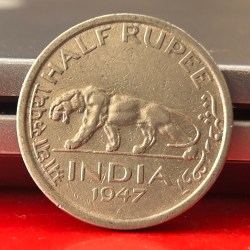 Half Rupee 1947 George Vi King Emperor British India Coinage Single Coin Randomly Given