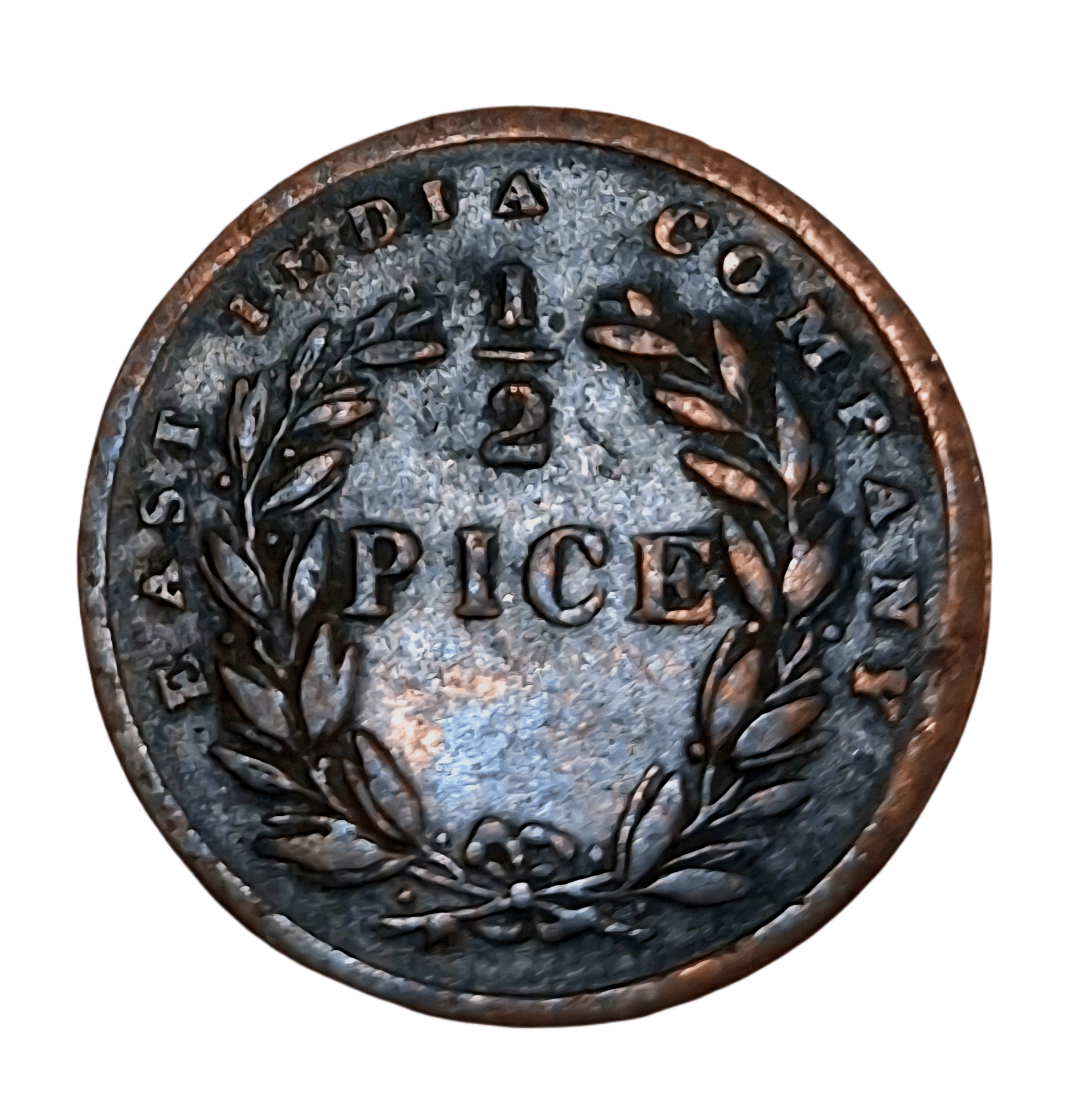 British India Copper One Pice Year 1853 "East India Company" **Rare** High Collectable Grade.