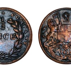 British India Copper One Pice Year 1853 "East India Company" **Rare** High Collectable Grade.