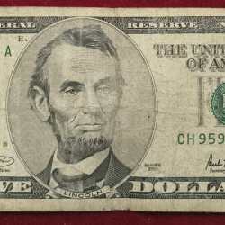 United States 5 Dollars Rare Note #B-2